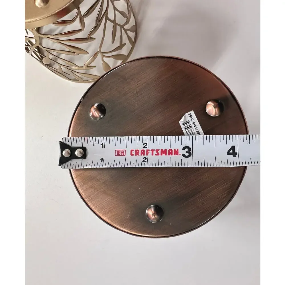 (2) Leaf Candle Holders Designed to Fit 3 Wick Candle